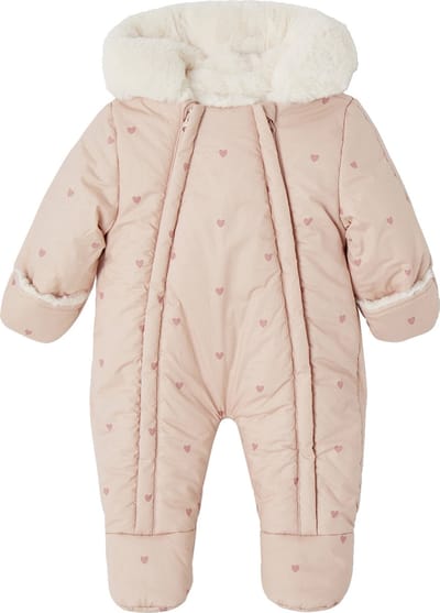 Vertbaudet Jumpsuit met hartjesprint en voering van imitatiebont