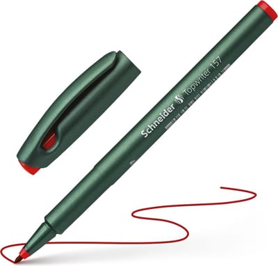Schneider fibrepen - Topwriter 157 - 0,8 mm - rood - S-115702