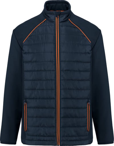 WK. Designed To Work Jas Day To Day in twee stoffen unisex WK6147 - Navy / Fluorescent Orange - 3XL