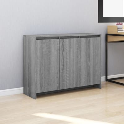 vidaXL - Dressoir - 102x33x75 - cm - bewerkt - hout - grijs - sonoma - eikenkleurig