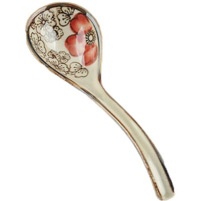 Japanse Stijl Keramisch Tafelgerei 17cm Middelgrote Soeplepel Thuisgebruik Hotel Chinees Bone China Servies Set Milieuvriendelijk