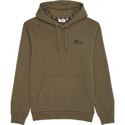 FILA Zwickau Graphic Logo Hoodie Olive Night Size: XL | Hoodies Outlet | Heren | Bruin