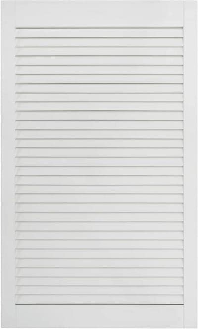 Massieve Grenenhouten Louvredeur 99x49 cm - Houten Kastdeur met Ventilatie Wit