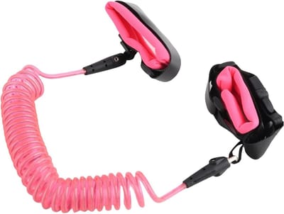 Veilige Anti-Verlies Polsband voor Kinderen, 2.5m Verstelbare Veiligheidsriem met Sluiting voor Wandelen en Spelen (Roze)
