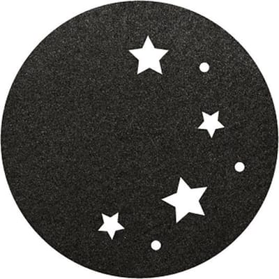 Sterrenhemel vilt onderzetters - Zwart - 6 stuks - ø 9,5 cm - Kerst onderzetter - Tafeldecoratie - Glas onderzetter - Cadeau - Woondecoratie - Tafelbescherming - Onderzetters voor glazen - Keukenbenodigdheden - Woonaccessoires - Tafelaccessoires