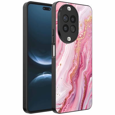 Geschikt voor Huawei Nova 14 Pro Telefoonhoesje met marmer opdruk - TPU backcover case marble design - Roze - Smartphonica geschikt voor Huawei Nova 14 Pro