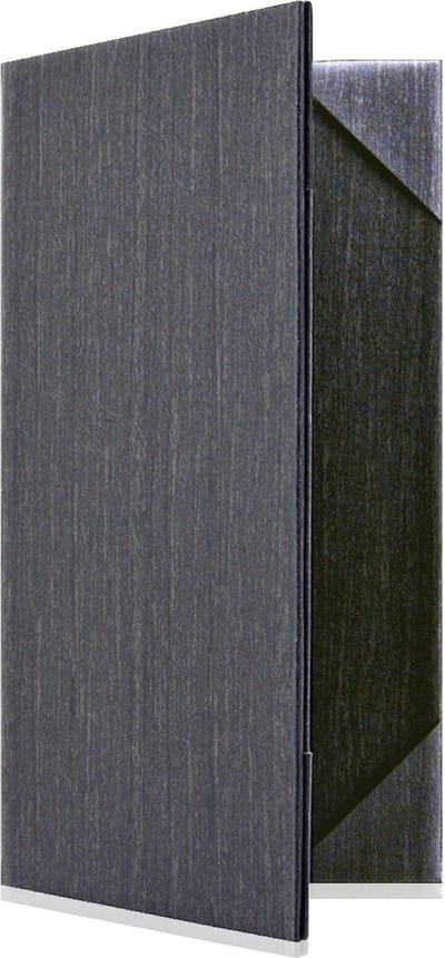 Goodline® - Rapportmap / Diplomamap voor 2 certificaten (DIN Lang) - type: 2x-DIN-Lang - Houtpatroon Zwart
