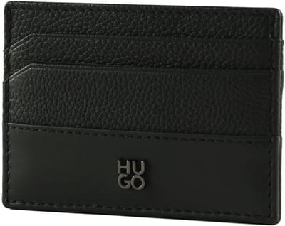 HUGO Leren kaarthouder Quantic Cardcase Navy donkerblauw