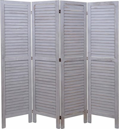 Kamerscherm MCW-G30, privacyscherm, shabby look 170x162cm ~ grijs