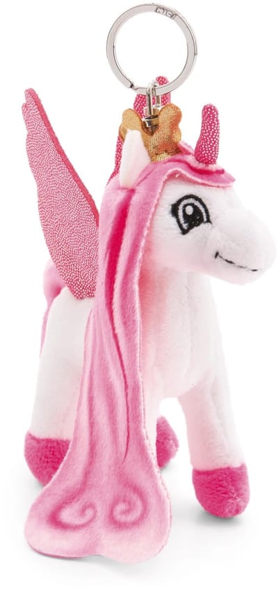 NICI Sleutelhanger Lissy Pony Eenhoorn Tamani 10cm wit - Pluche knuffelhanger met sleutelhanger voor lanyard, sleutelhanger en sleutelhanger