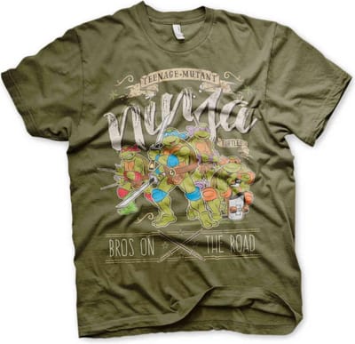 Teenage Mutant Ninja Turtles Heren Tshirt -S- Bros On The Road Groen