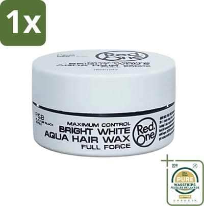 1 x Red One - Haarwax - Bright White - Maximum Control - Voor Extra Sterke Fixatie - 150 ml- Haarwax - Haartype - Fixatie - Hold - Styling