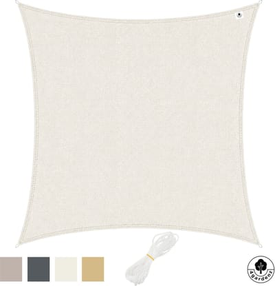 4gardenz Schaduwdoek Waterdoorlatend Vierkant 5x5 mtr - Crème