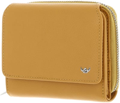 Golden Head Leren portemonnee Madrid RFID Protect RV-Börse 3316 Senfgelb mosterdgeel