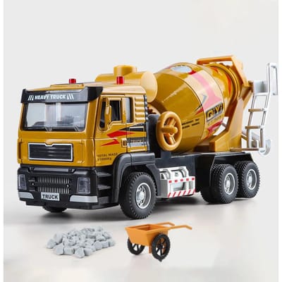 1:Modèle Jouet Camion Bétonnière Électrique Échelle 40 Son Lumière Pull Back Déchargement Automatique Véhicule d'Ingénierie Pour Cadeaux de Garçons