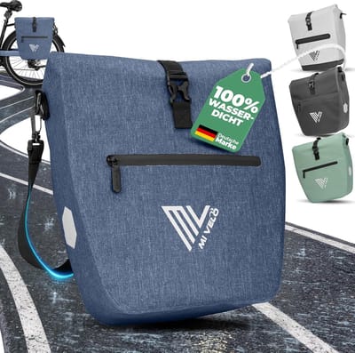 Waterdichte 2-in-1 Fietstas voor Bagagedrager met Laptopvak en Schouderriem - 20 Liter