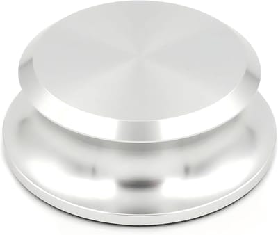 Platengewicht Stabilisator - Draaitafel Accessoire - Vinyl Luisteren - Aluminium Constructie - 69mm Diameter - Zilver