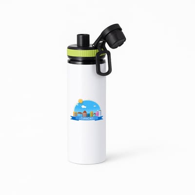 Hacebo® - Curacao waterfles met draaidop groen - Wereld - Vakantie - Antillen - water fles - 850ML