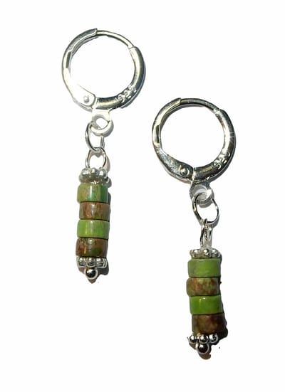Zilveren Chrysopraas Oorringen