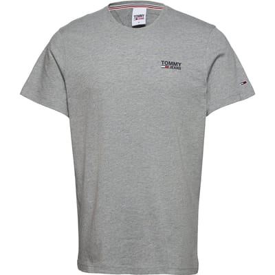 Tommy Jeans T-shirt Korte Mouw Logo Grijs