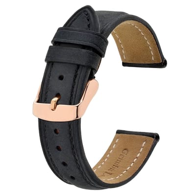 Cosensi - Vintage watch straps - Leer vervangende band - 18mm 20mm 22mm - Goud/Roségoud gesp - Stijlvolle horlogeband - Geschikt voor diverse horloges