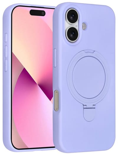 Telefoonhoesje geschikt voor iPhone 17 - Magnetische Backcover met Ringstand - Geschikt voor MagSafe-accessoires - FuturiQ - Lila