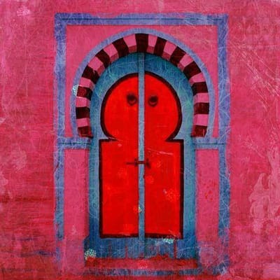 Safaary - Marokkaanse Schilderij Poort Roze