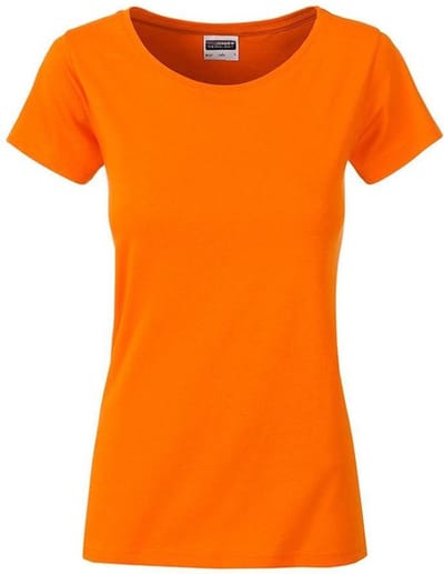 James and Nicholson Dames/dames Basic Organic Katoenen T-Shirt (Oranje)