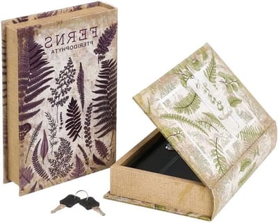 Veiligheidsbox Boek - Geheime Opberger - Waardevolle Spullen - Met Metalen Koffer - 16 x 24 x 5 cm - Bladeren
