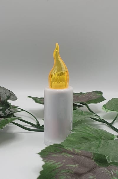 Led kaars - S2 - Geel (Warm wit) - 1440 branduren - Inclusief batterijen - Flikkerend vlam - Grafkaars - Graflichtje - Herdenkingslicht