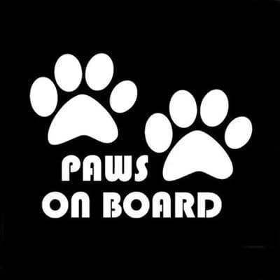 Hond Aan Boord Sticker Auto Raam - Dierenveiligheid & Decoratie met Pootafdruk