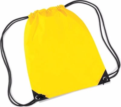 Scoby - Gymtas - Sporttas voor Kinderen - Drawstring Bag - Festivals, School, en Sport - 12L - Geel - One Size