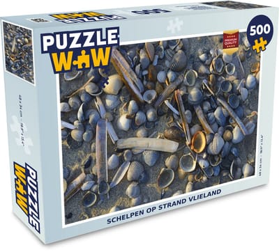 Puzzel Schelpen op strand Vlieland - Legpuzzel - Puzzel 500 stukjes