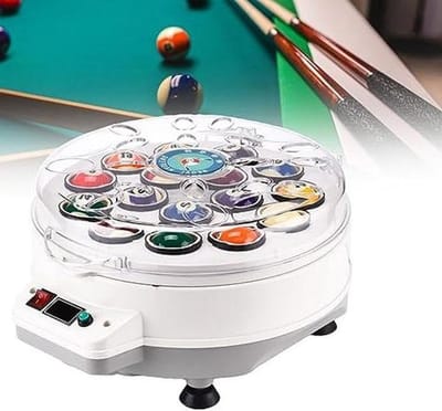 Biljart Reiniger - Poolballen Polijst - Ballen Onderhoud - Automatische Werking - Voor 16 Ballen - Zwart