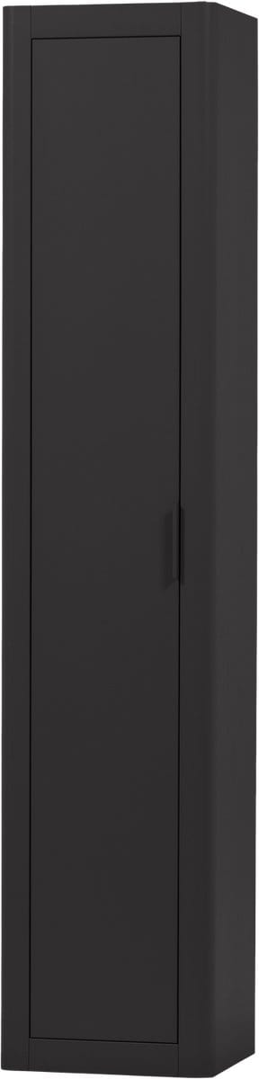 WOOOD Gunnar Smalle Hoge Kast - Grenen - Matzwart - 217x45x39