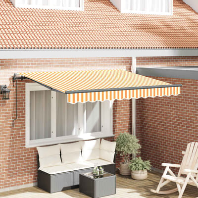 vidaXL - Uitschuifbare - luifel - Geel - 300 - x - 200 - cm - Stof