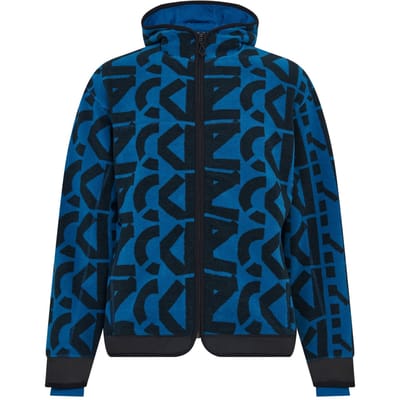 Hoodie met ritssluiting en monogram over de hele stof