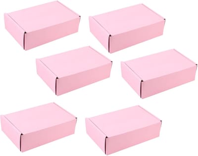 Decoratieve Kartonnen Dozen - Opbergdozen Verpakking - Spullen Opbergen - Zonder Lijm Te Monteren - 15x15x5cm - Roze