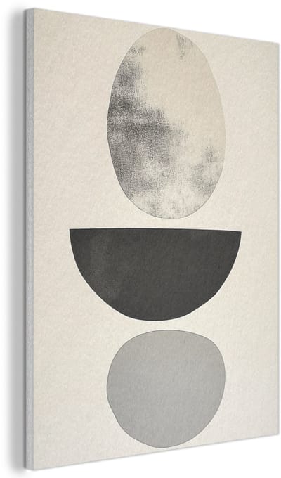 Akoestisch wandpaneel 30x40 cm - Vilt schilderij Beige - Japandi - Wabi sabi - Akoestische panelen - Geluidsdempende wanddecoratie - Geluidsisolatie woonkamer - Muurdecoratie geluidspanelen