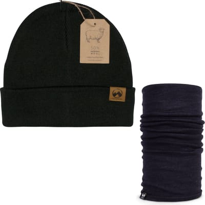 MowMow MERINO Muts + Merino Nekwarmer - Beanie - Heren - Dames - 2-Pack