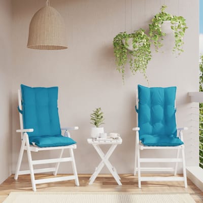 vidaXL - Stoelkussens - 2 - st - hoge - rug - oxford - stof - lichtblauw