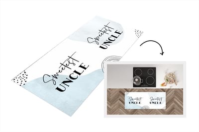 Keukenloper - Loper keuken - Quotes - Oom - Liefde - Uncle - 120x50 cm - Keukenloper vinyl