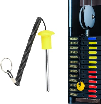 Verstelbare Trainingspin voor Gewichten, Geschikt voor Fitnessaccessoires, Magnetisch en Duurzaam, Geel, IJzer