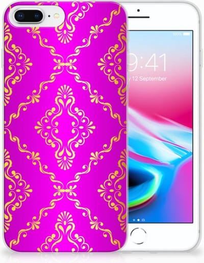 Siliconen Hoesje Apple iPhone 7 Plus | 8 Plus Barok Roze