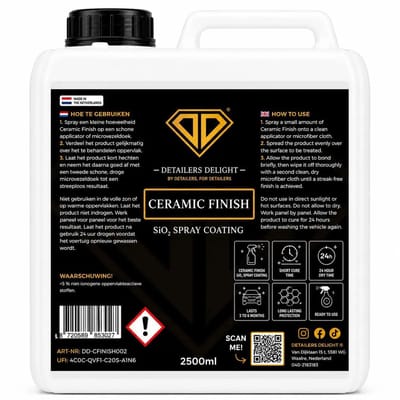 DETAILERS DELIGHT CERAMIC FINISH – SIO₂ SPRAY COATING 2.5L