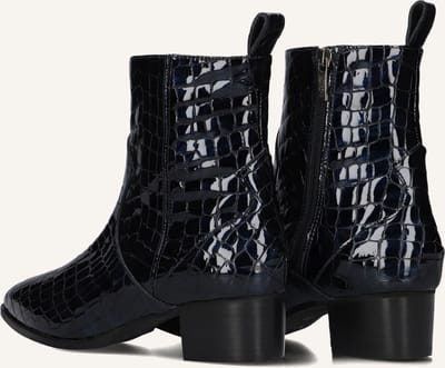 Notre-V 63231 Enkellaarsjes - Enkelboots met rits - Dames - Blauw - Maat 38