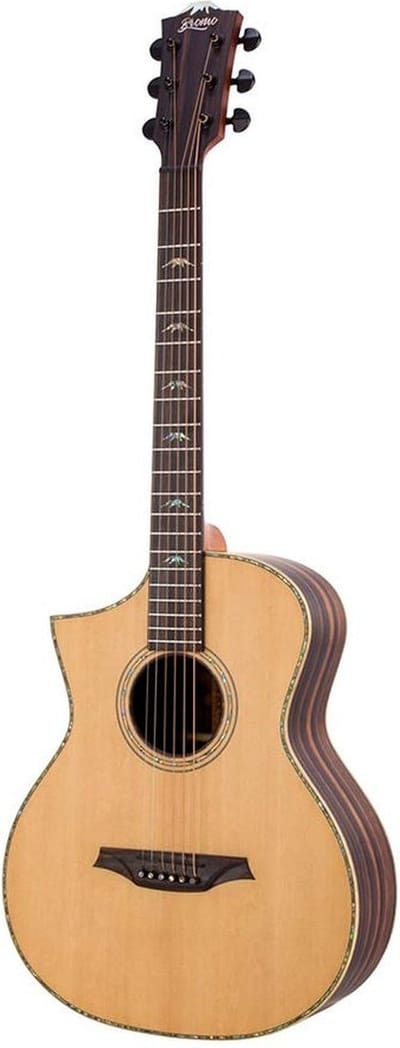 Bromo BAR5CEL Rocky Mountain Series concert semi All Solid Akoestische Gitaar Satijn met Tas