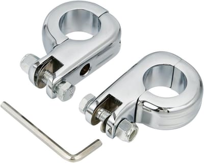 Motorfiets Voetsteunen - Voetsteunen Motor Highway Pegs - Comfortabel Rijden - Universele Montage - 32mm - Chroom