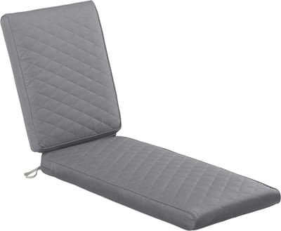 Chaise Lounge Kussen - Ligstoel Kussen - Buiten Ontspannen - Waterbestendige Stof - 80 x 26 x 3 Inch - Grijs