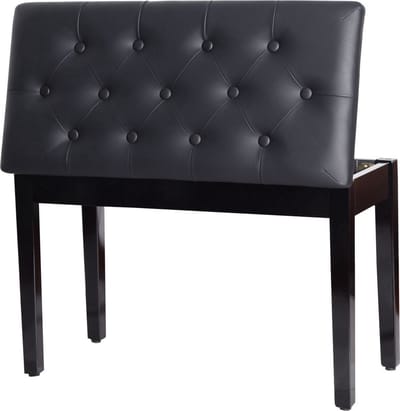 WNHB® Pianobank - kunstleer pianokruk met opbergruimte - keyboard bench 76x36x50 cm - zwart